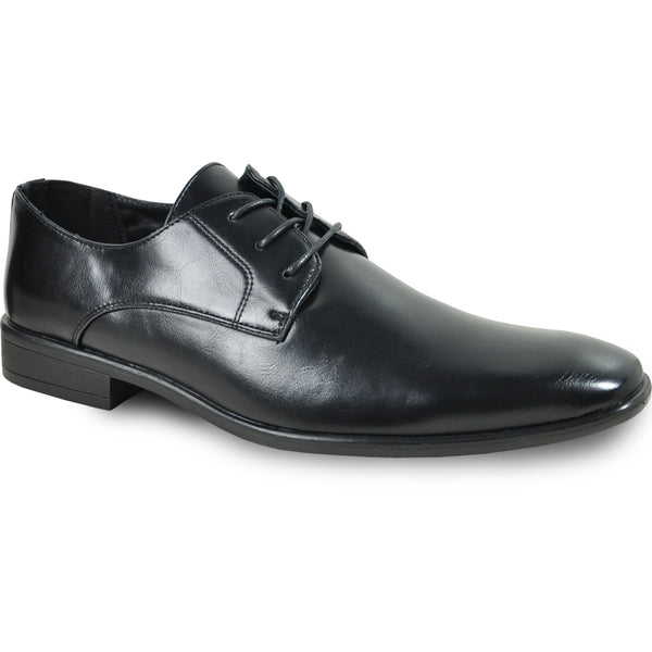 BRAVO Men Dress Shoe KING-1 Oxford Shoe Black - Wide Width Available