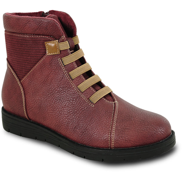 KOZI Women Boot Riley-1 Ankle Casual Boot Burgundy